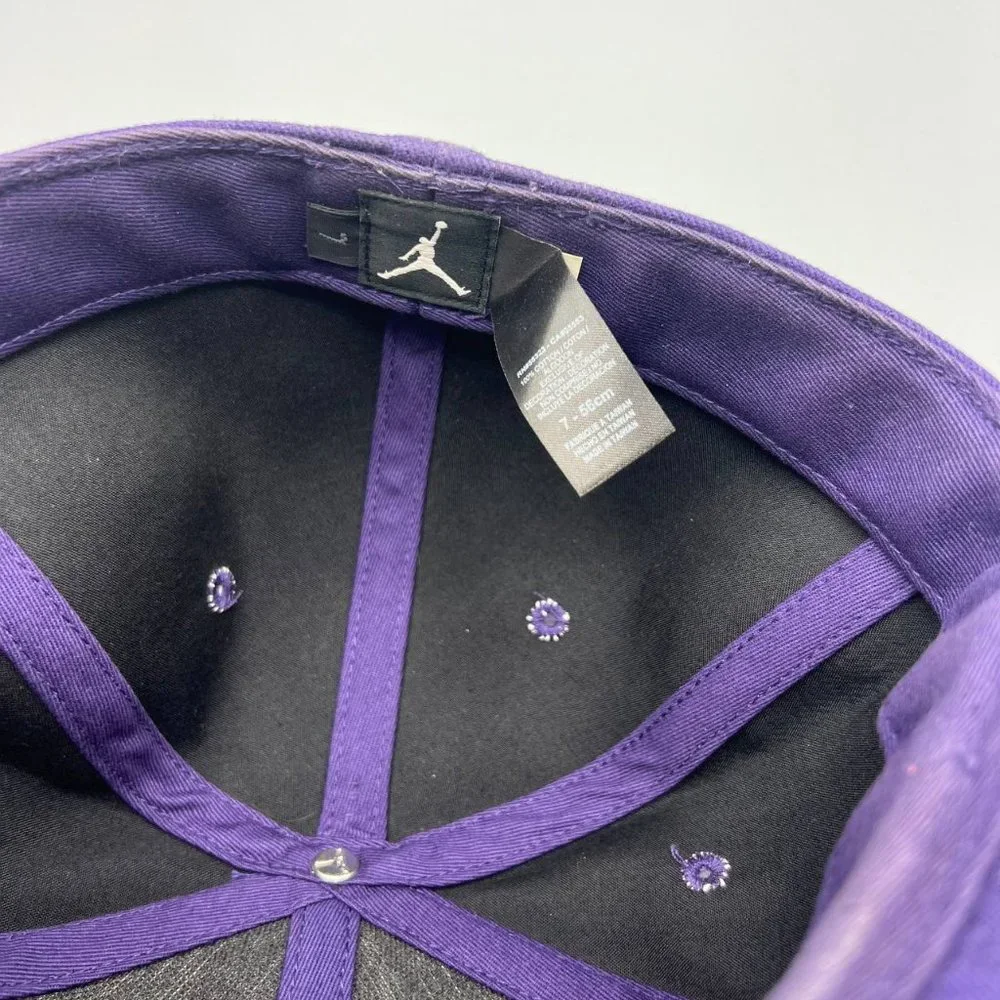 Air Jordan Hat Men 7 White‎ Purple Jumpman Fitted Cap